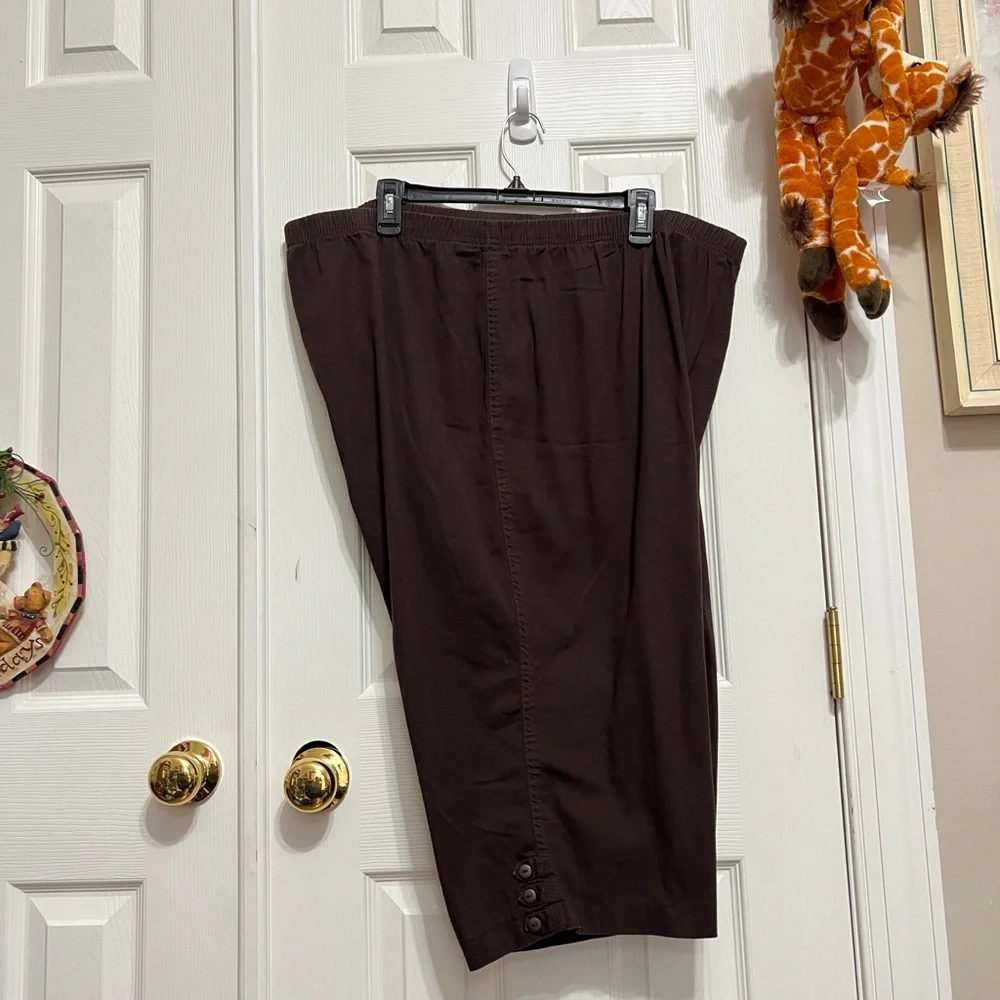 Just My Size Brown Capris - Picture 3 of 5